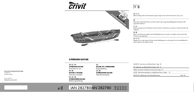 Page n°1 - Manuel utilisateur Crivit IAN 282780