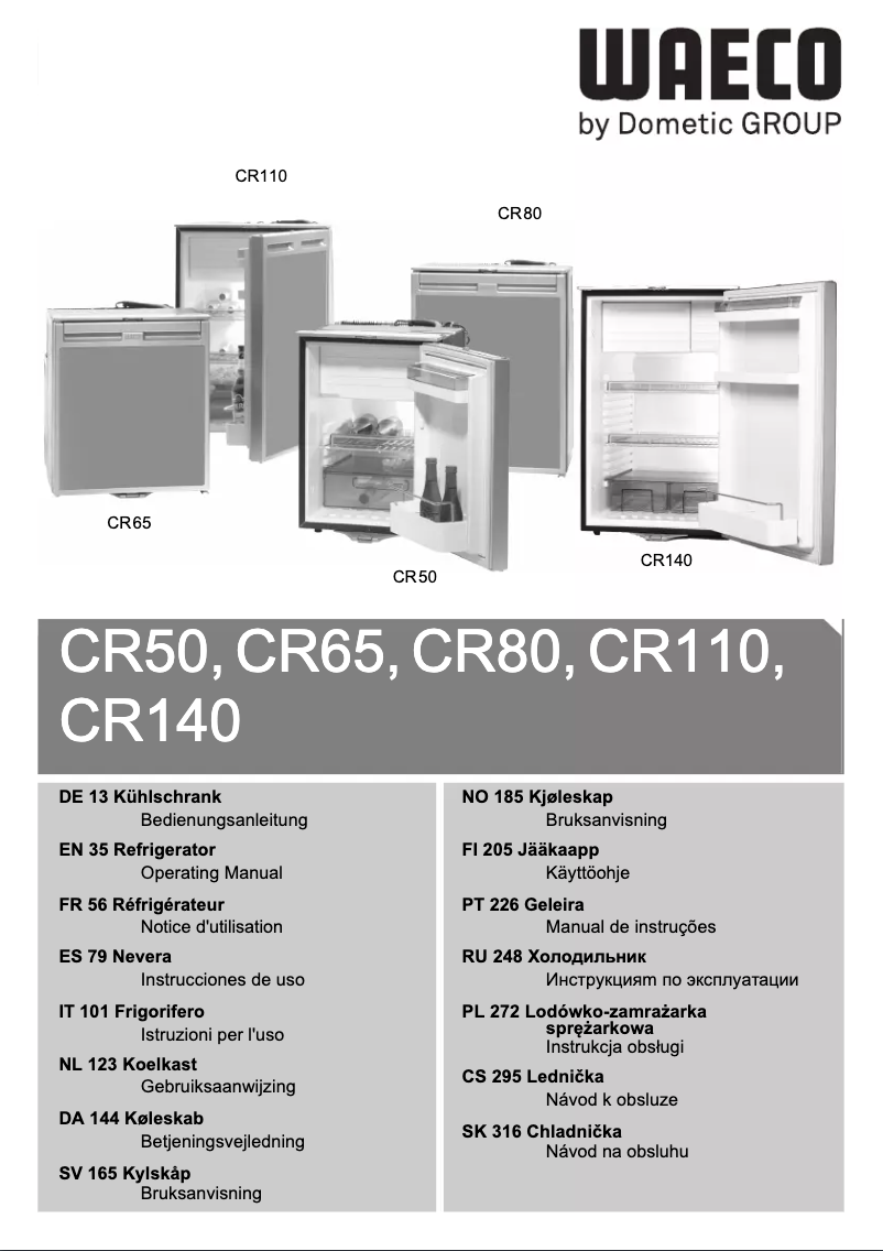 Page n°1 - Manuel utilisateur Waeco CoolMatic CR-140