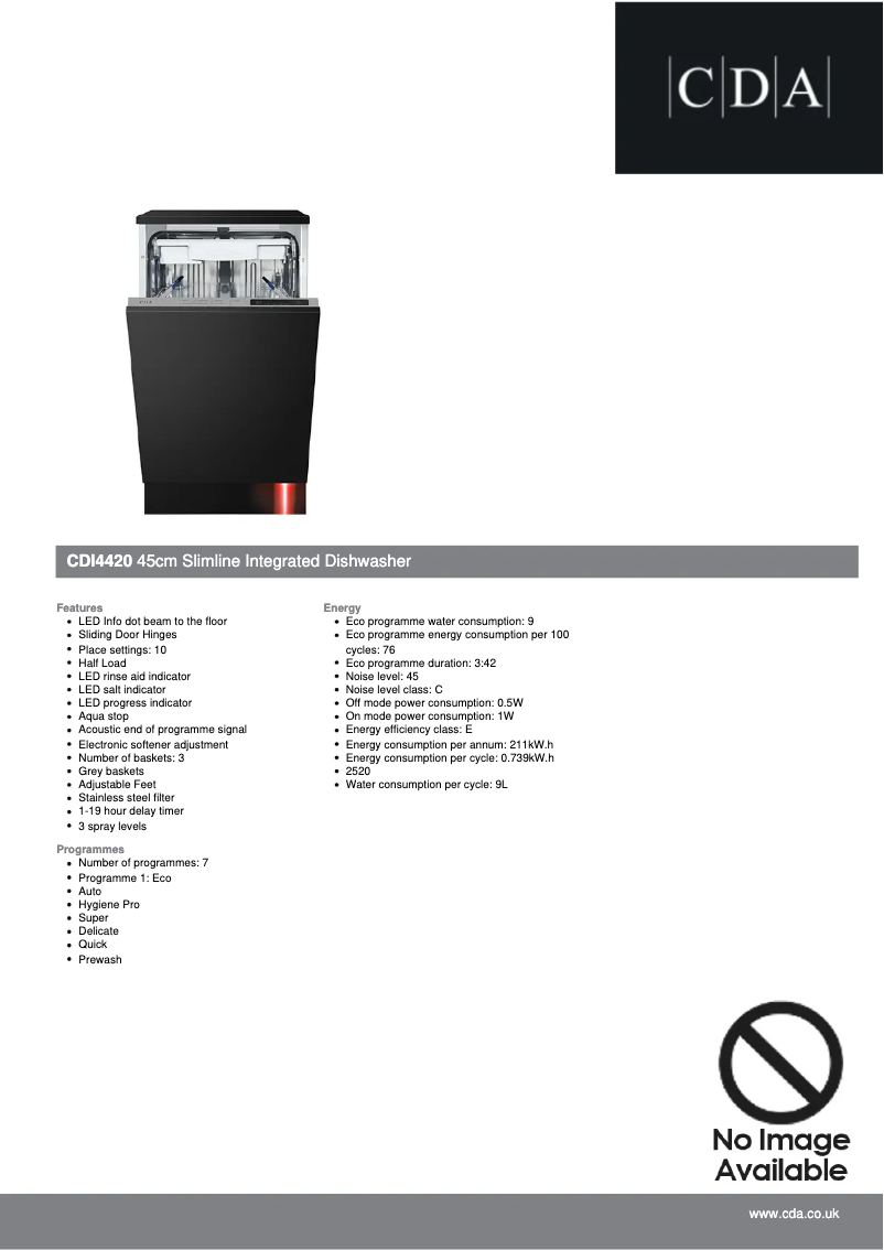 Page n°1 - Fiche technique CDA CDI4420