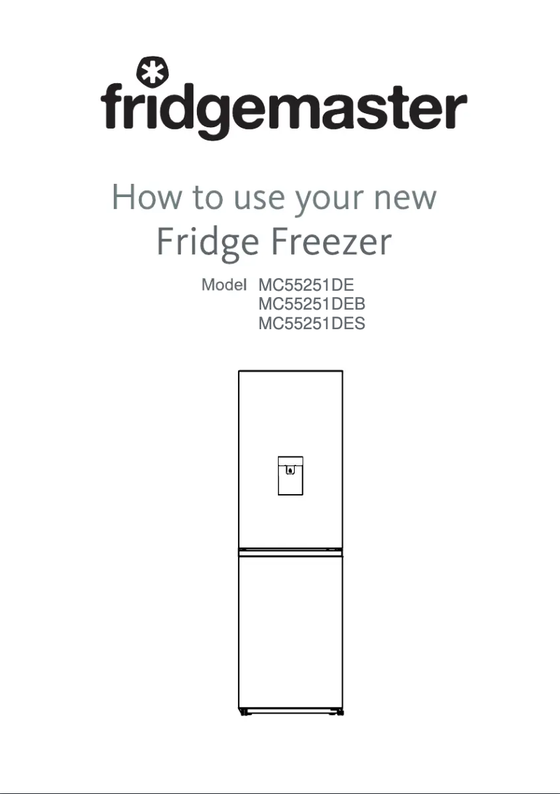 Page n°1 - Manuel utilisateur Fridgemaster MC55251E