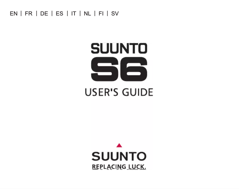 Página 1 del manual Manual de usuario Suunto S6