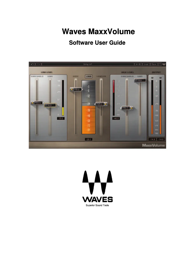 Page 1 de la notice Manuel utilisateur Waves MaxxVolume