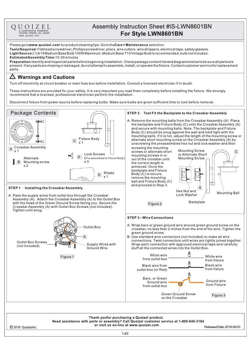 Image de la première page du manuel de l'appareil Lewiston LWN8601BN