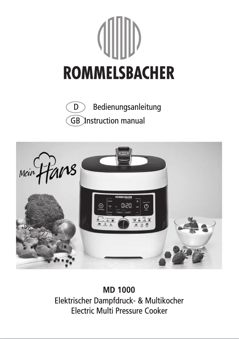 Imagen de la primera página del manual del dispositivo MD 1000