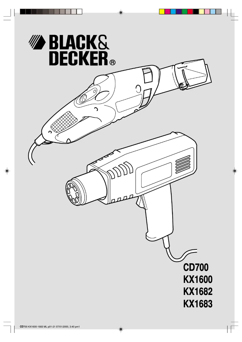 Page 1 de la notice Manuel utilisateur Black & Decker KX1682