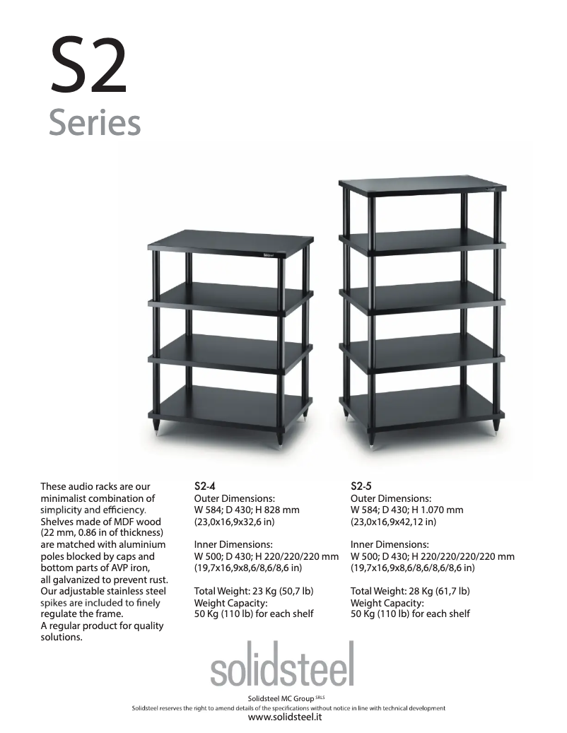 Page 1 de la notice Manuel utilisateur Solidsteel S2-4