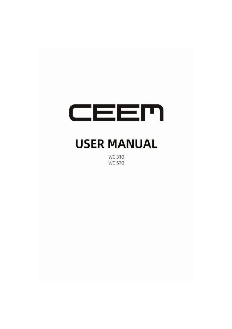 Page 1 de la notice Manuel utilisateur CEEM WC 310