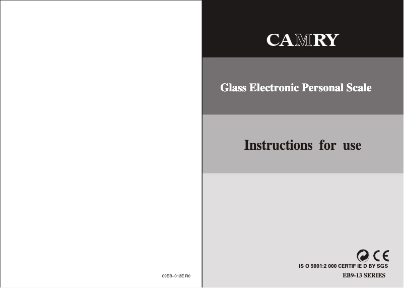 Página 1 del manual Manual de usuario Camry EB9323