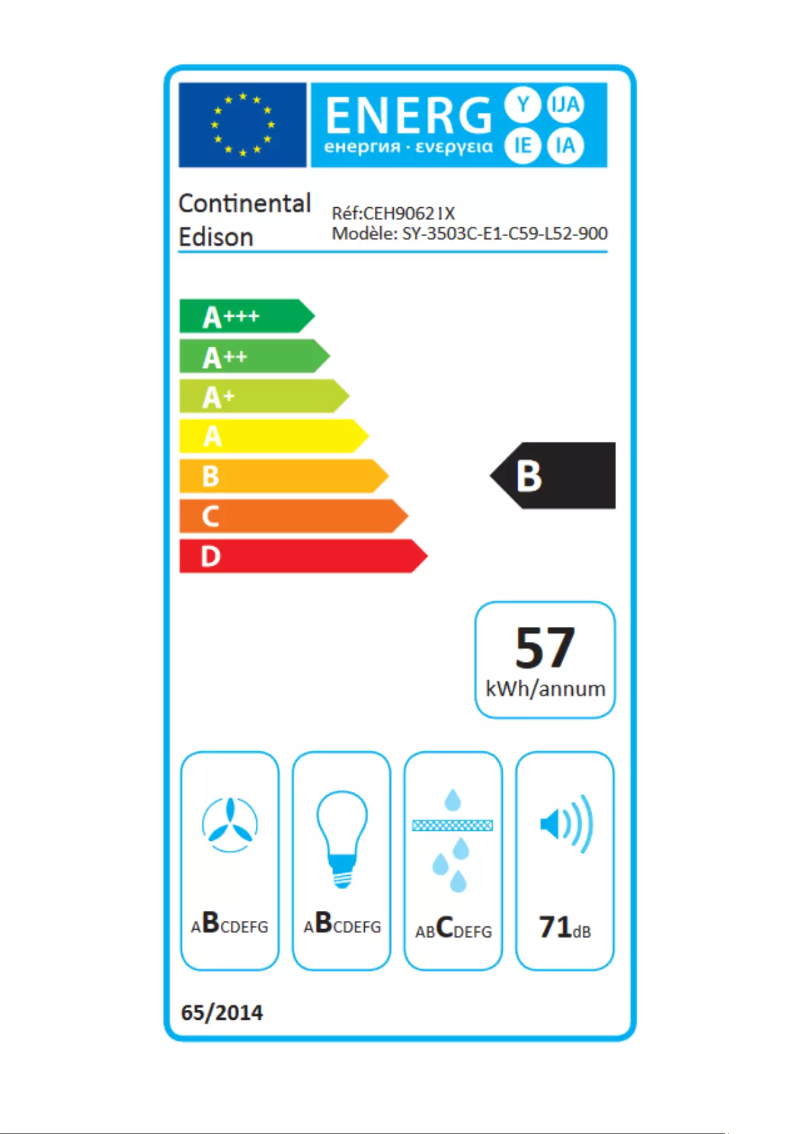 Image de la première page du manuel de l'appareil CEH9062IX