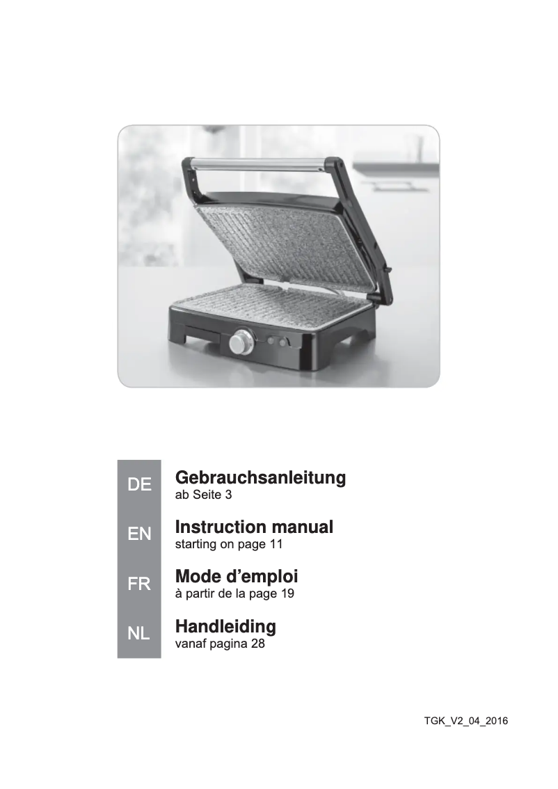 Page 1 de la notice Manuel utilisateur Gourmetmaxx 07277