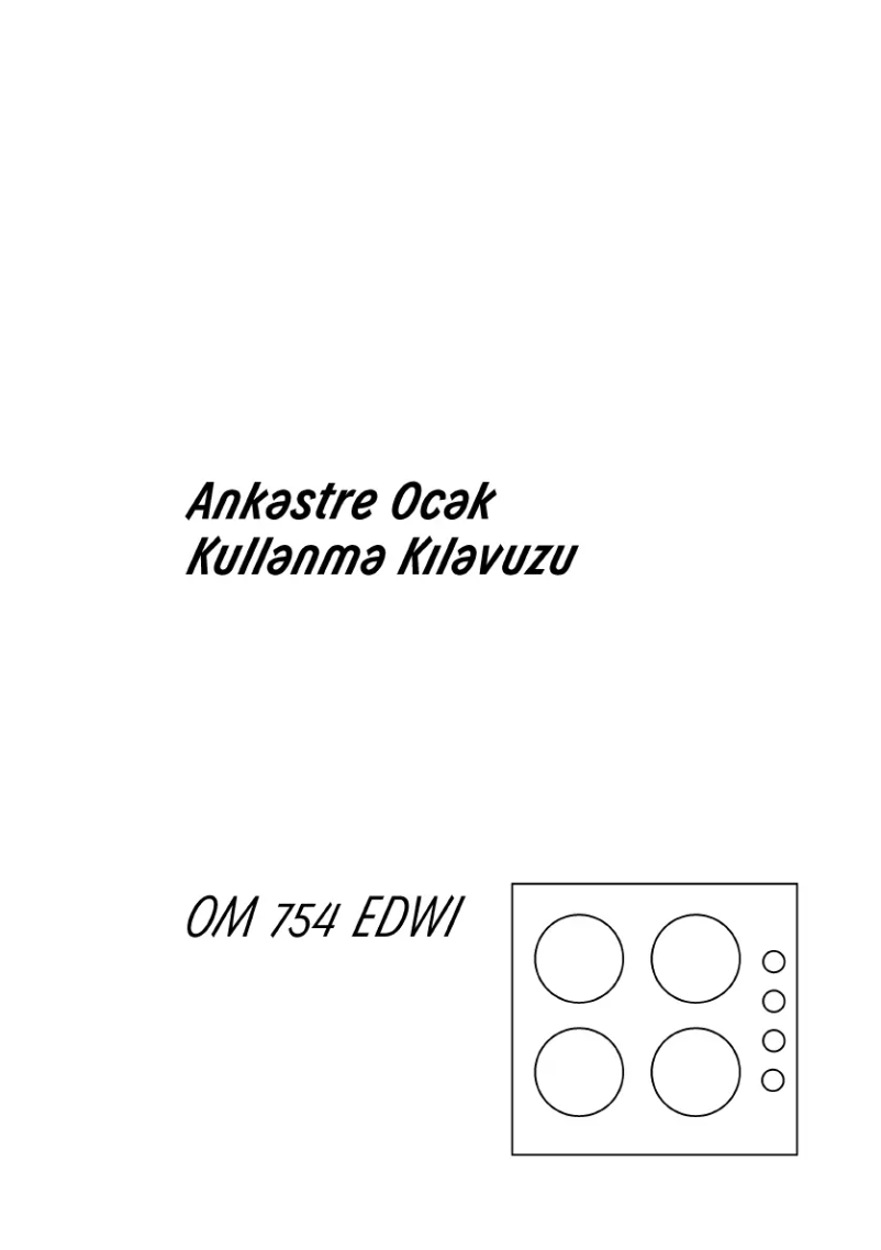 Page n°1 - Manuel utilisateur Arçelik OM 754 EDWI