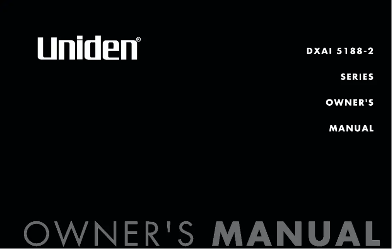 Image de la première page du manuel de l'appareil DXAI 5188-2