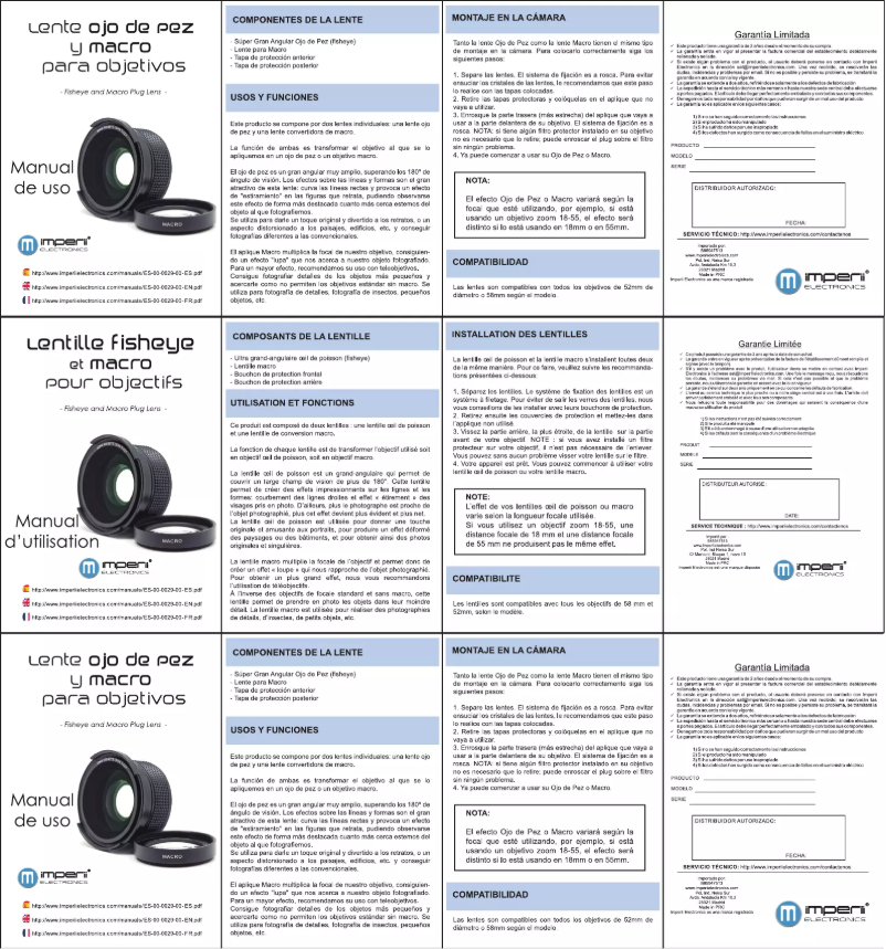 Page 1 of the manual User Manual Imperii Electronics ES.00.0030.00