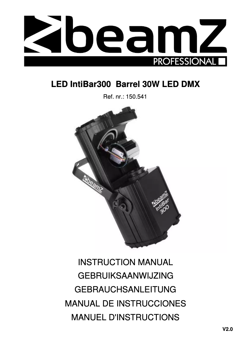 Page n°1 - Manuel utilisateur BeamZ IntiBar 300 150.541