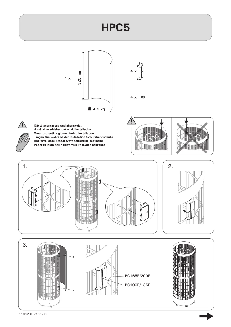 Page n°1 - Manuel utilisateur Harvia Cilindro Pro HPC5