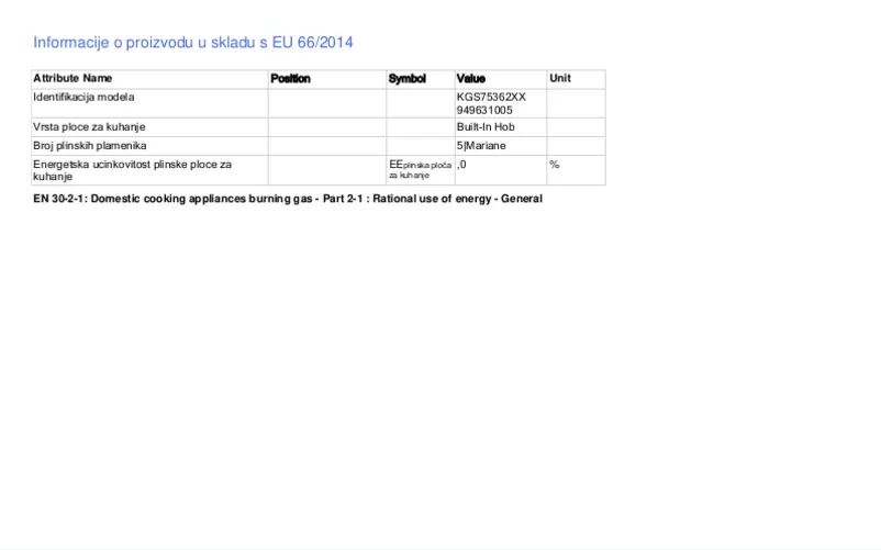 Page 1 de la notice Manuel utilisateur Electrolux KGS75362XX