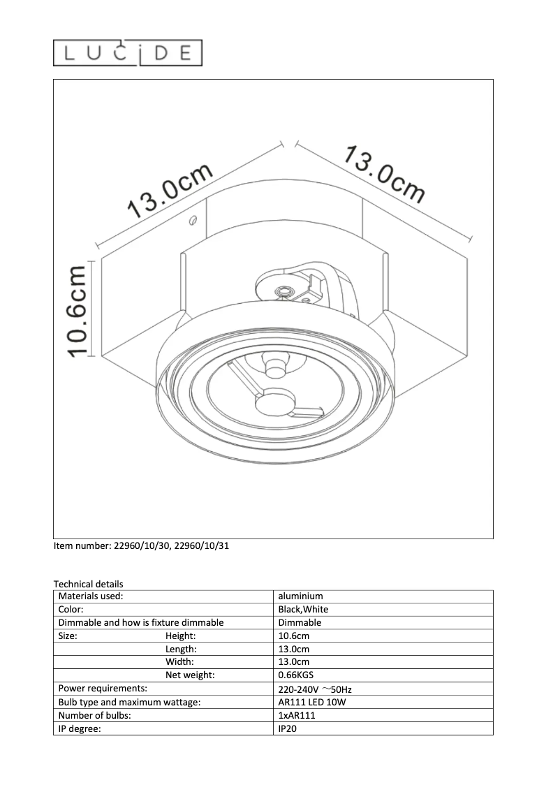 Image de la première page du manuel de l'appareil VERSUM AR111