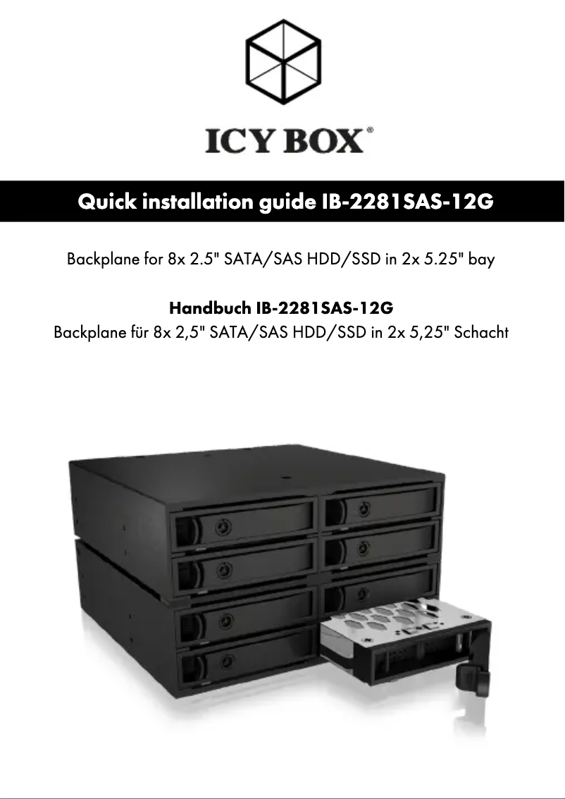 Page 1 de la notice Manuel utilisateur Icy Box IB-2281SAS-12G