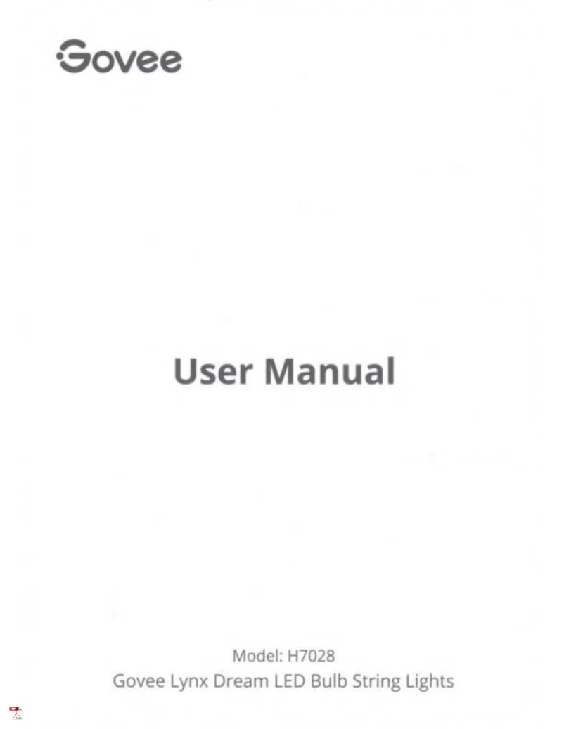 Page 1 de la notice Manuel utilisateur Govee H7028