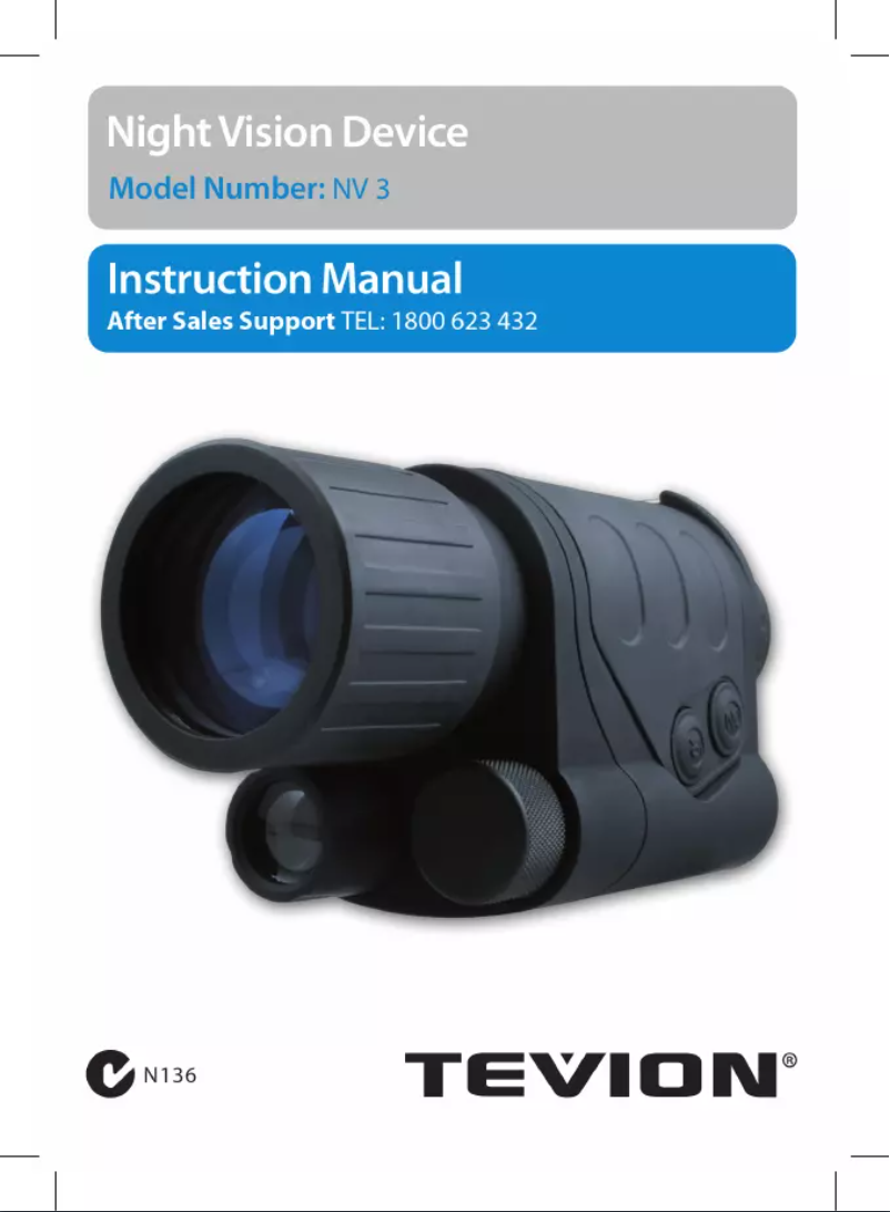 Page 1 de la notice Manuel utilisateur Tevion NV3