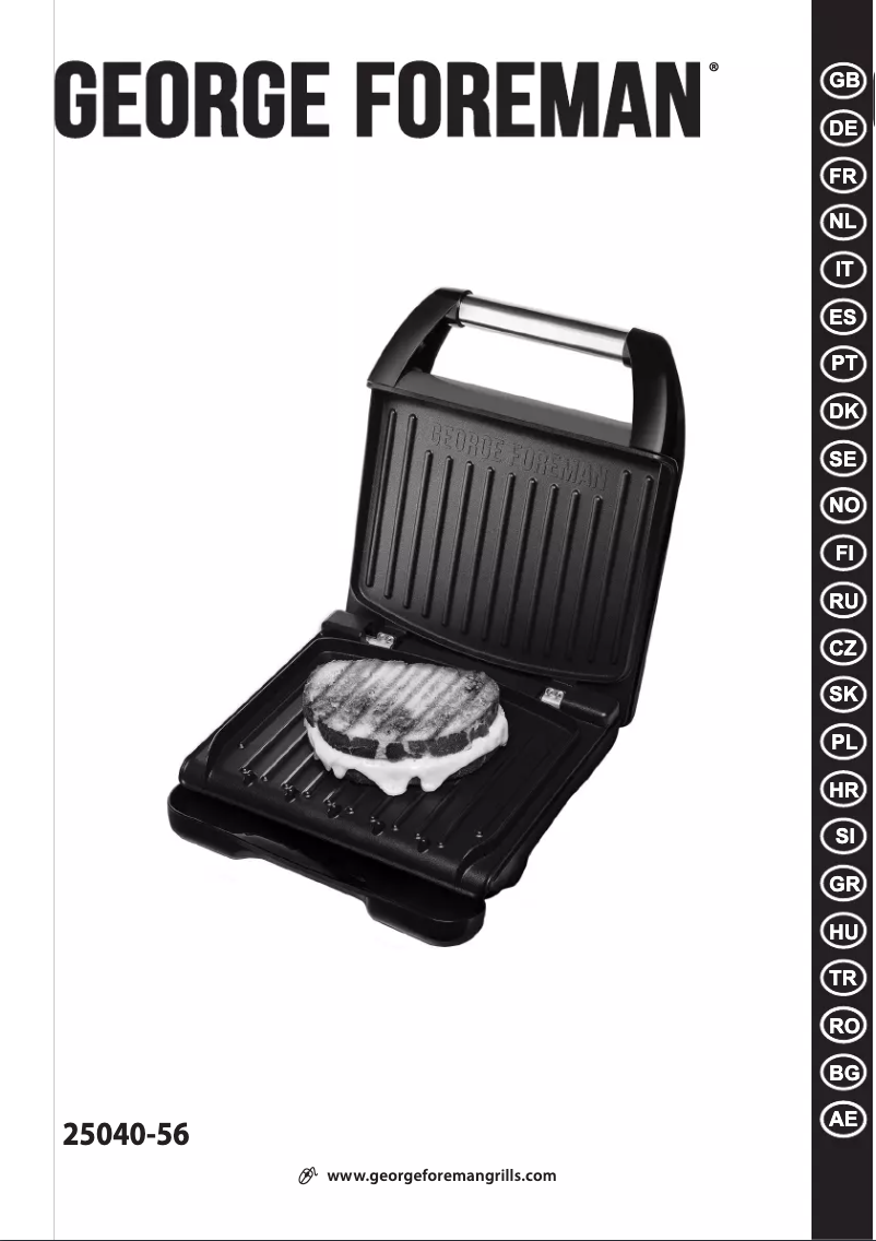 Page n°1 - Manuel utilisateur George Foreman Steel Grill Family 25040-56
