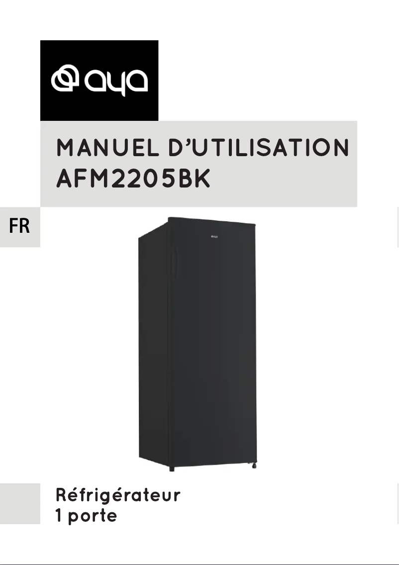Page 1 de la notice Manuel utilisateur AYA AFM2205BK