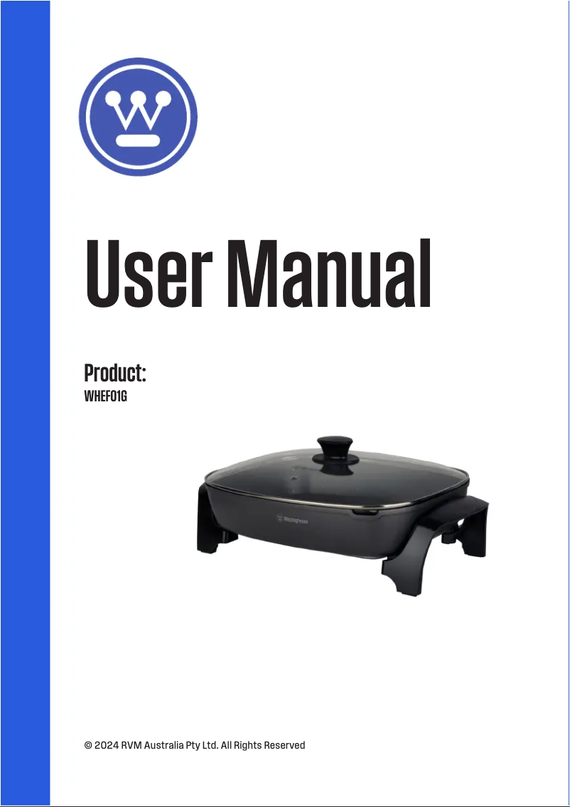 Page 1 de la notice Manuel utilisateur Westinghouse WHEF01G