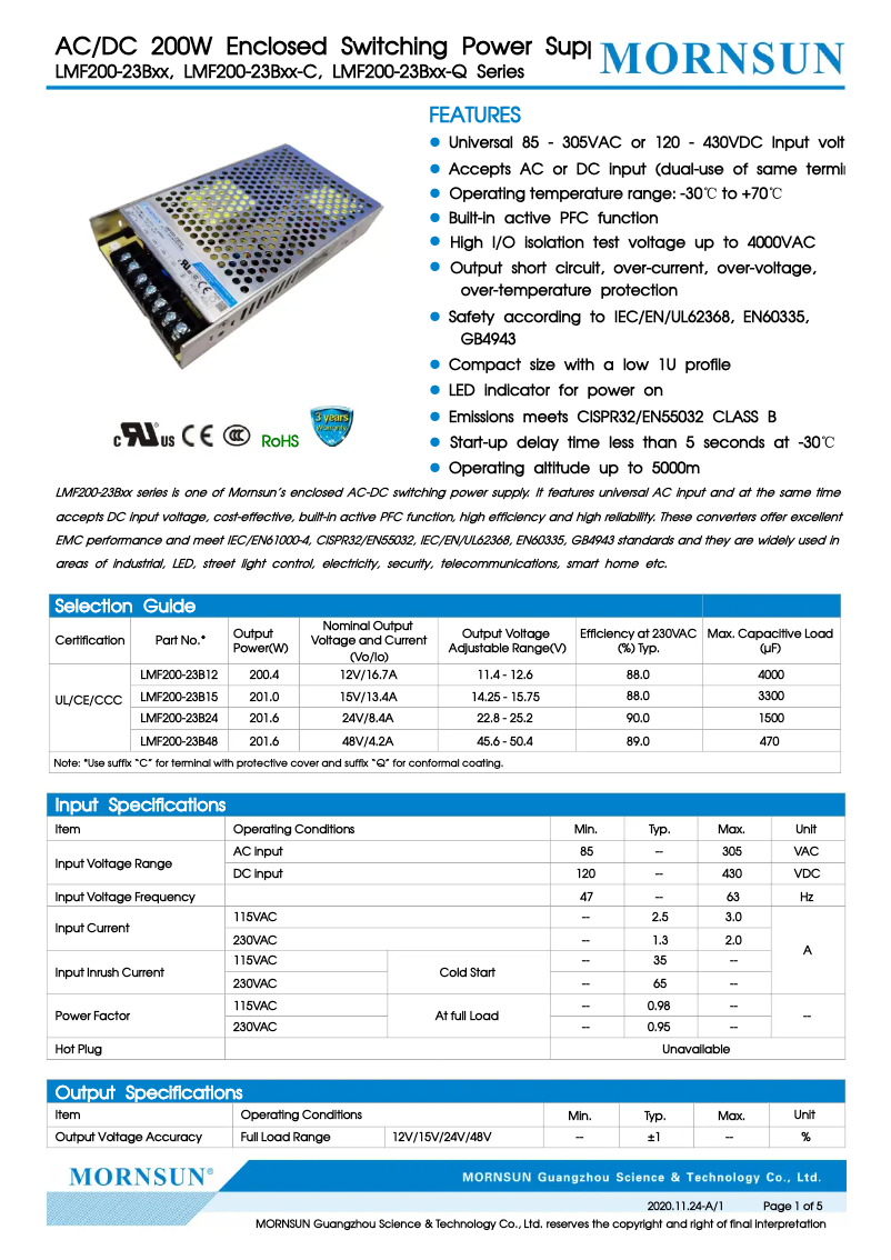 Page 1 de la notice Manuel utilisateur Dehner LMF200-23B48