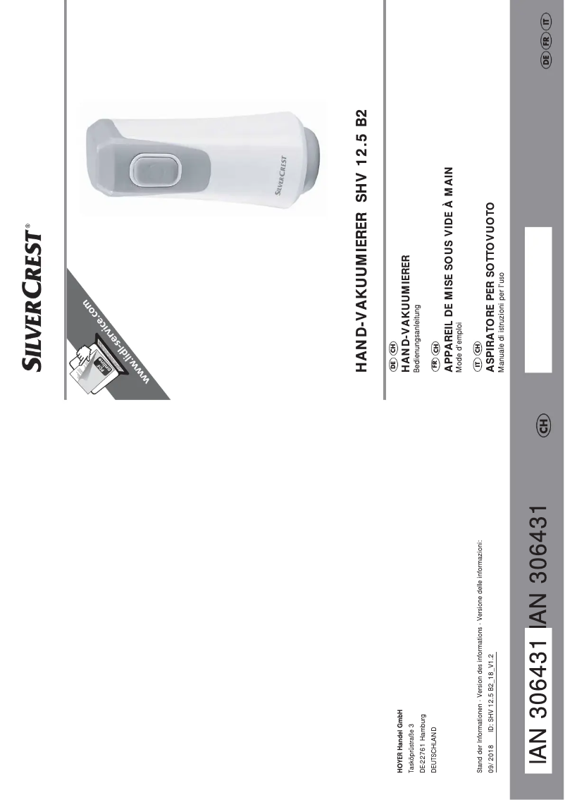 Página 1 del manual Manual de usuario SilverCrest SHV 12.5 B2