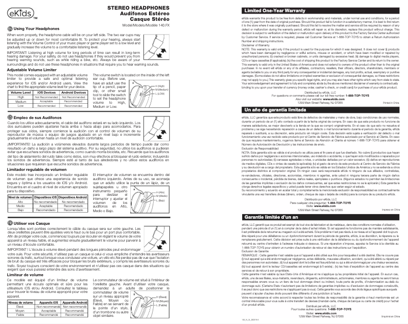 Page n°1 - Manuel utilisateur Disney 140.FX