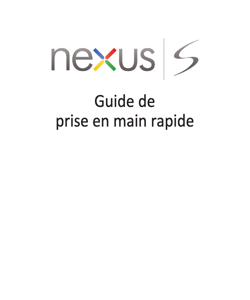 Image de la première page du manuel de l'appareil Nexus S GT-I9023