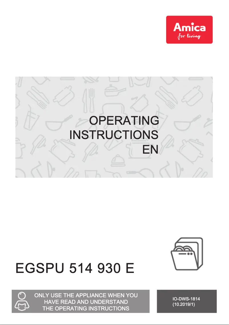 Page 1 de la notice Manuel utilisateur Amica EGSPU 514 930 E