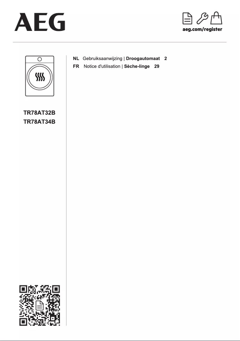 Page n°1 - Manuel utilisateur AEG TR78AT34B