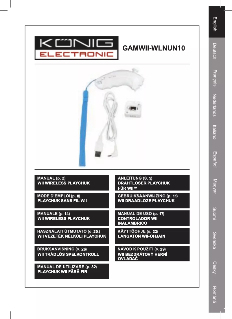 Image de la première page du manuel de l'appareil GAMWII-WLNUN10