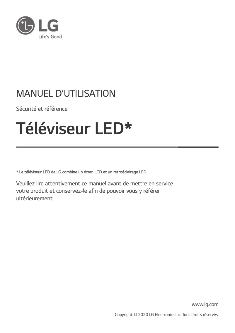 Página 1 del manual Manual de usuario LG 55NANO79VND