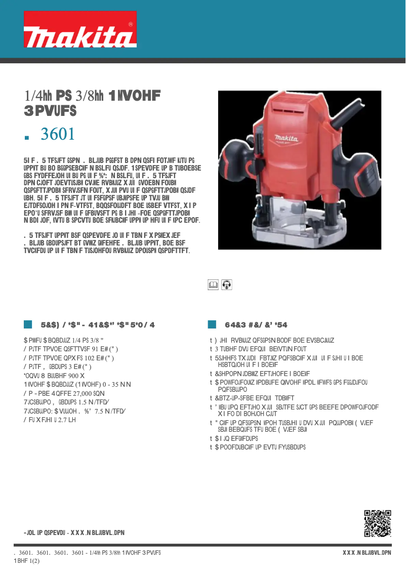 Image de la première page du manuel de l'appareil M3601