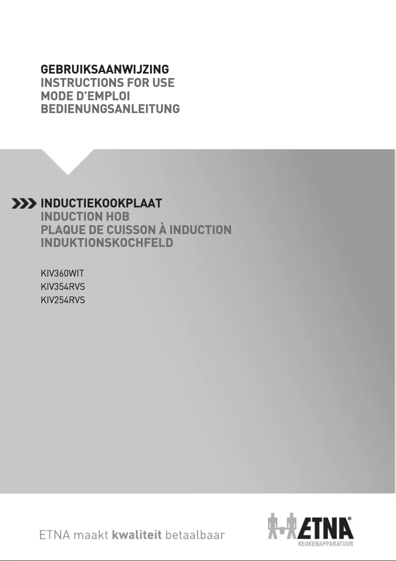 Page n°1 - Manuel utilisateur Etna KIV254KWIT