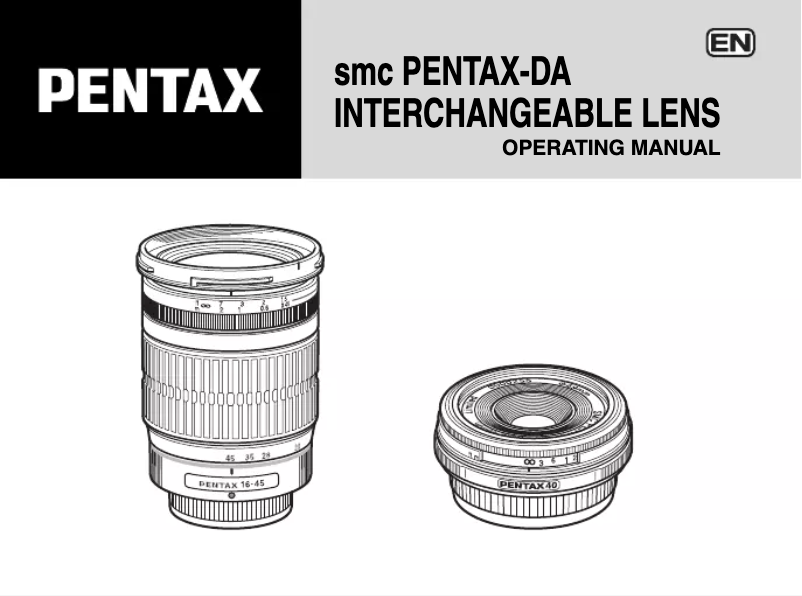 Page 1 de la notice Manuel utilisateur Pentax smc DA 35mm f/2.4 AL
