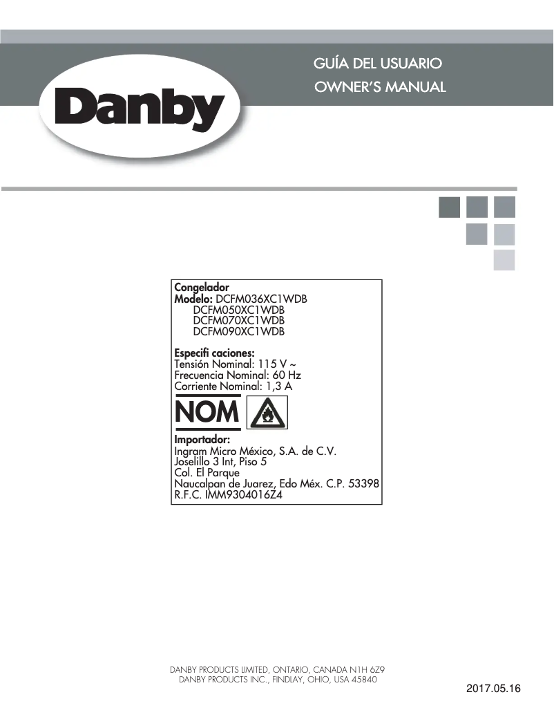 Page 1 de la notice Manuel utilisateur Danby DCFM050XC1WDB
