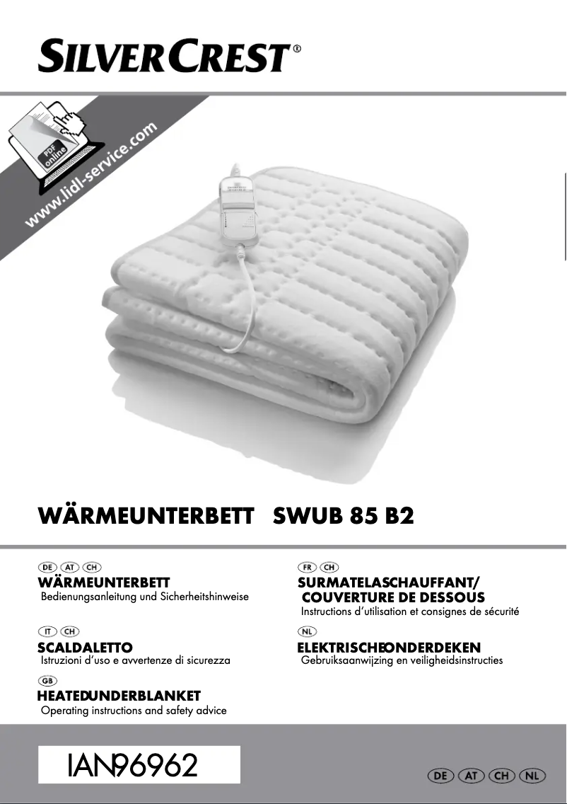 Page 1 de la notice Manuel utilisateur SilverCrest SWUB 85 B2