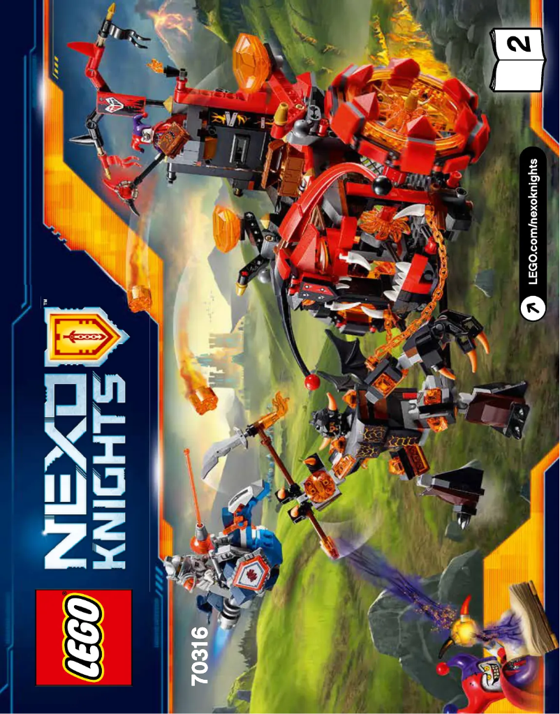 Image de la première page du manuel de l'appareil Nexo Knights 70316