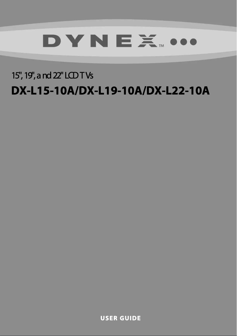 Page 1 de la notice Manuel utilisateur Dynex DX-L15-10A