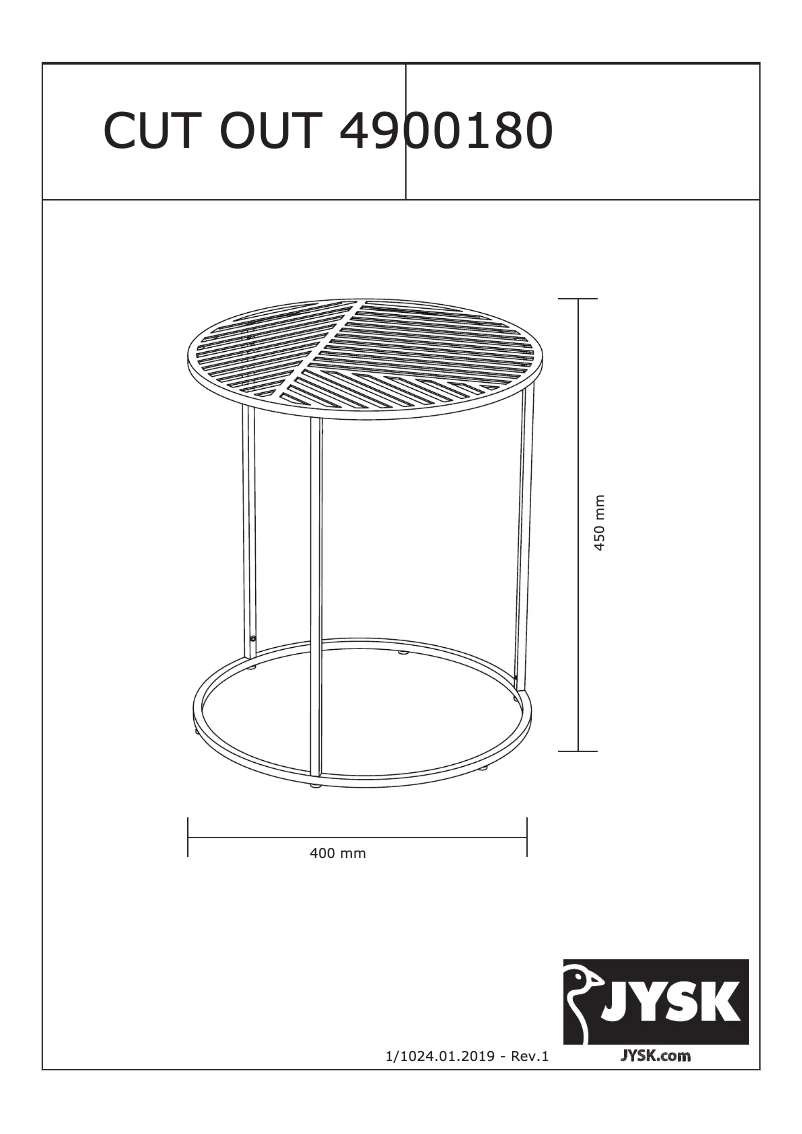 Image de la première page du manuel de l'appareil Cut Out