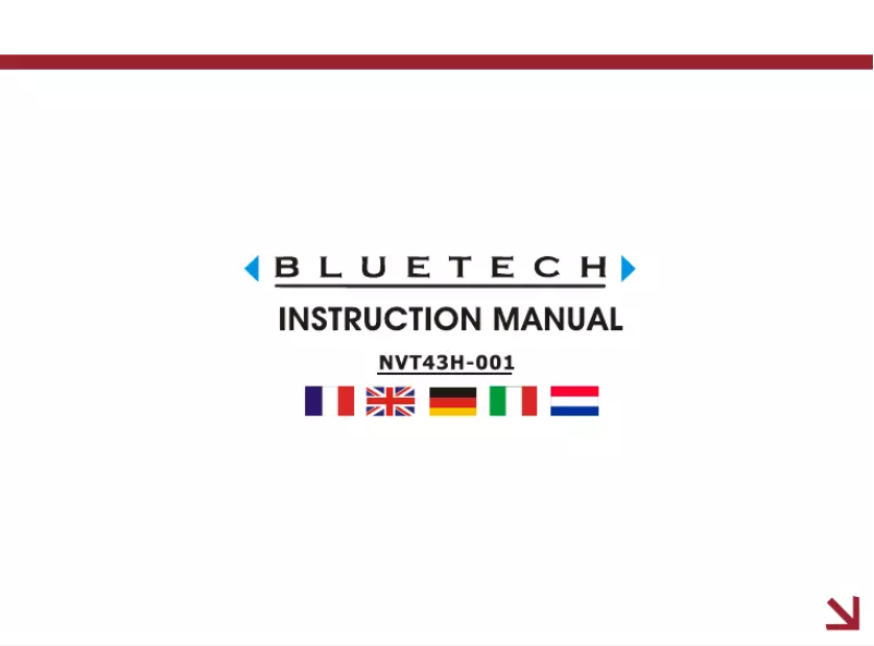 Page 1 de la notice Manuel utilisateur Bluetech NVT43H