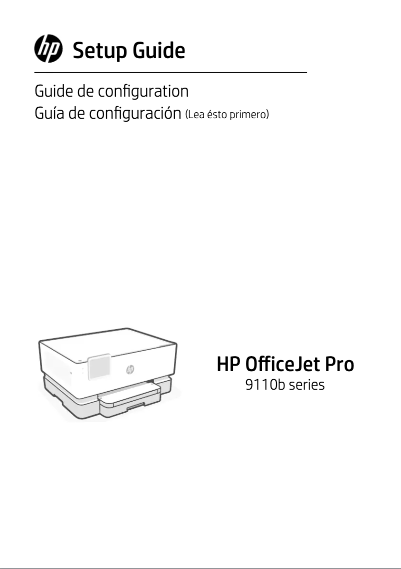 Página 1 del manual Guía de instalación HP OfficeJet Pro 9110b