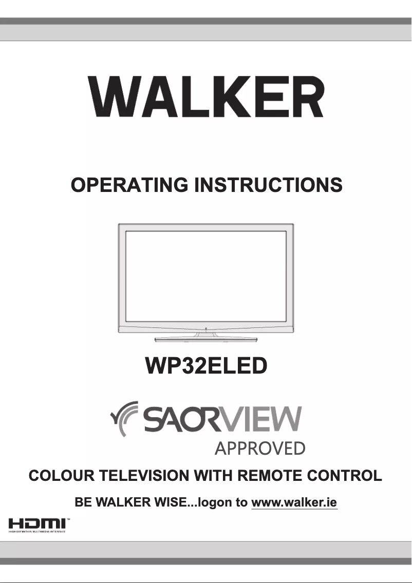 Página 1 del manual Manual de usuario Walker WP32ELED