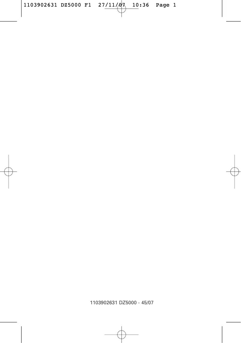 Page 1 de la notice Manuel utilisateur Rowenta DZ5120 Focus