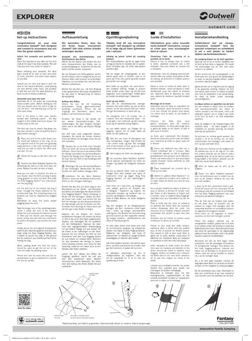 Página 1 del manual Manual de usuario Outwell Fantasy Explorer