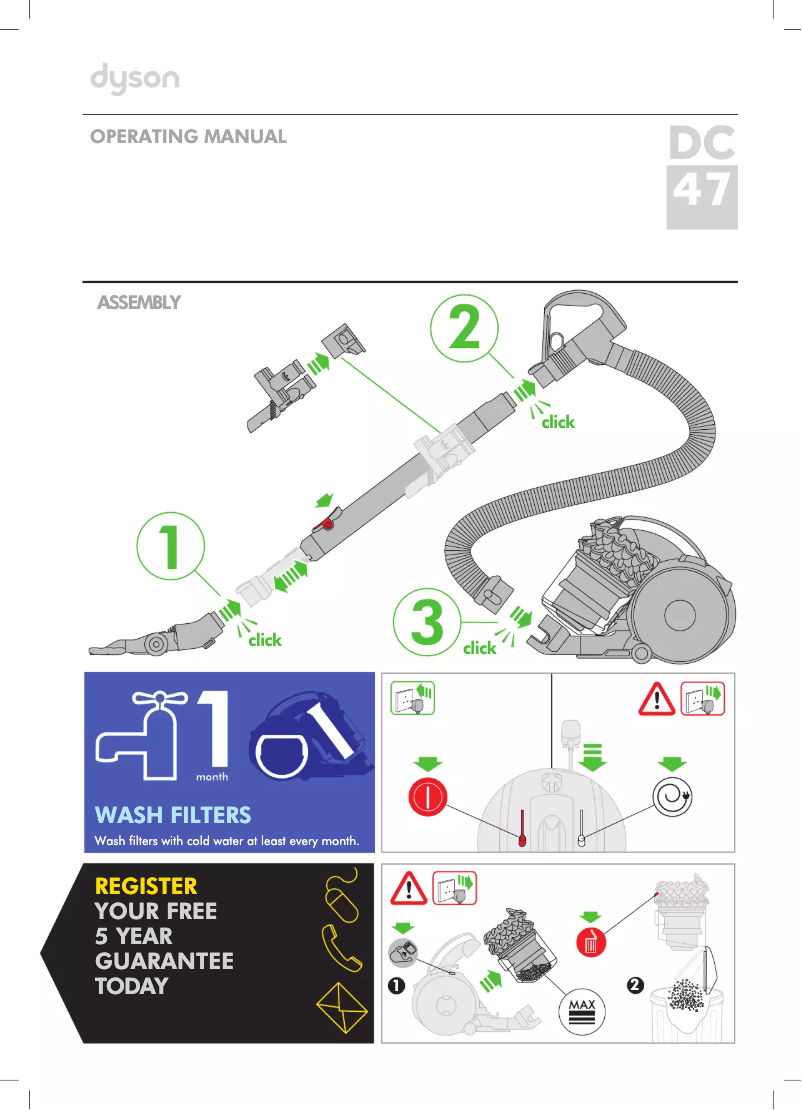 Page 1 de la notice Manuel utilisateur Dyson DC47