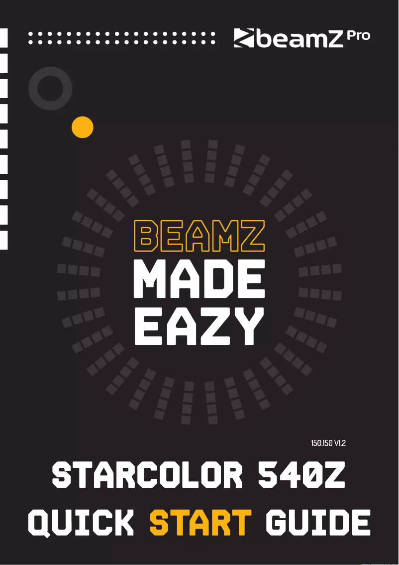 Page 1 de la notice Guide de démarrage rapide BeamZ StarColor 540